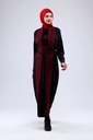 [25501-Blac-36] فستان فلسطيني 3 قطع طويل 25501 (36, Black) NRC20502