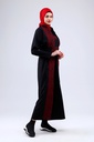 [25501-Blac-36] فستان فلسطيني 3 قطع طويل 25501 (36, Black) NRC20507
