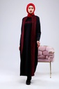 [25501-Blac-36] فستان فلسطيني 3 قطع طويل 25501 (36, Black) NRC20509